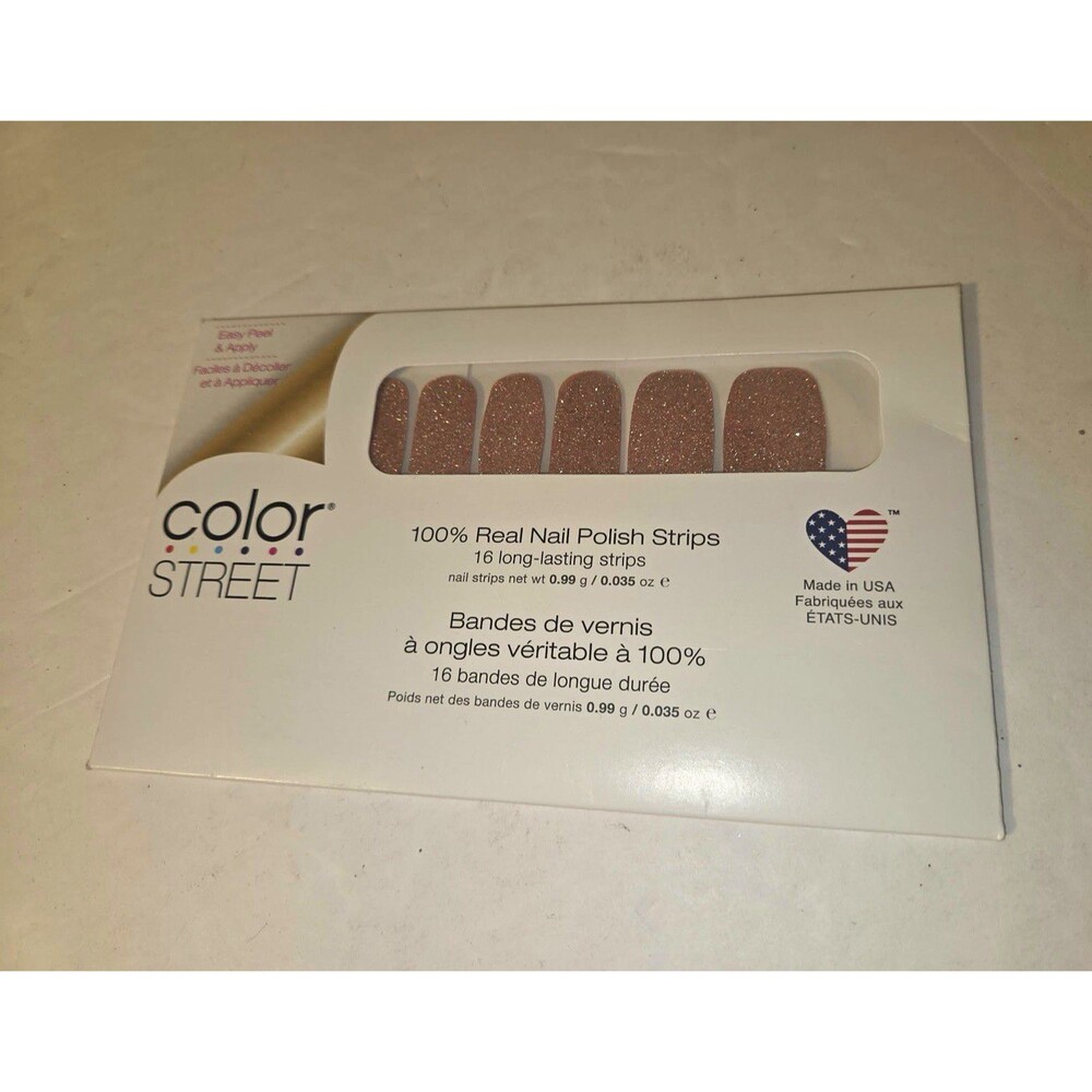 Color Street Gold Glitter/Sparkle Nail Polish Strips Social Butterfly